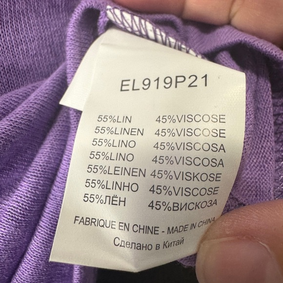 Lili Sidonio Molly Bracken Linen Blend Sleeveless Top Purple - Picture 8 of 10